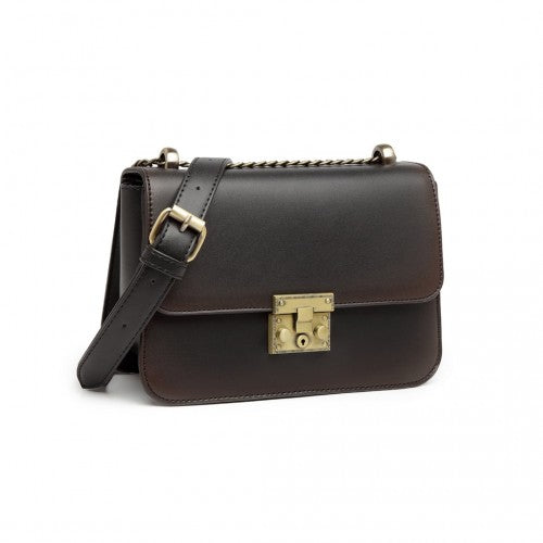 Miss Lulu Retro Cross-Body Bag - Black