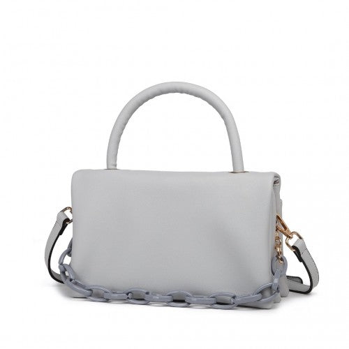 Miss Lulu Personality Versatile Chain Handbag Crossbody Bag - Grey