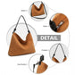 Miss Lulu Minimalist Chic Tote With Personality - Brown