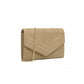 Miss Lulu Chevron Envelope Clutch Bag - Light Brown