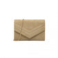Miss Lulu Chevron Envelope Clutch Bag - Light Brown