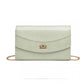 Lulu Elegant Flap Clutch Leather Chain Evening Bag - Green