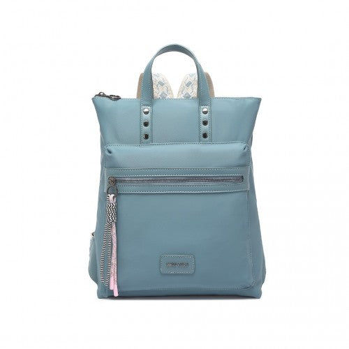 Miss Lulu Signature Style Backpack With Unique Details - Blue