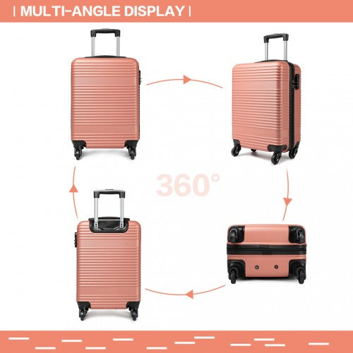 K1996l - Kono Abs Hard Shell Carry On Suitcase - Nude