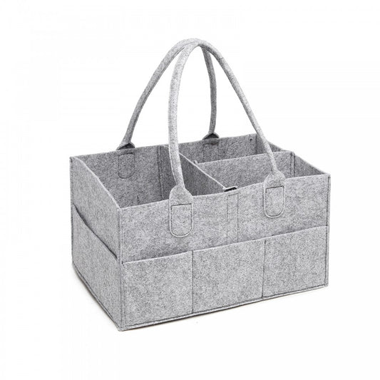 Kono Felt Caddy Organiser With Storage - Grey