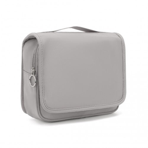 Classic Hanging Multi-Pocket Waterproof Travel Makeup Bag - Grey