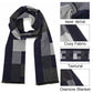 Men's Fashion Irregular Grid Winter Scarf For Warmth And Style - Navy