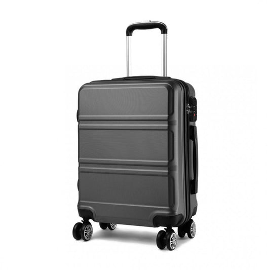 Kono Abs Sculpted Horizontal Design 20 Inch Cabin Luggage - Grey