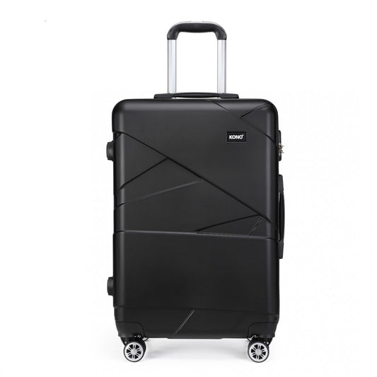 Kono 20 Inch Bandage Effect Hard Shell Suitcase - Black