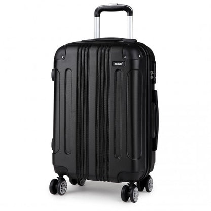 Kono 24 Inch Abs Hard Shell Suitcase Luggage - Black