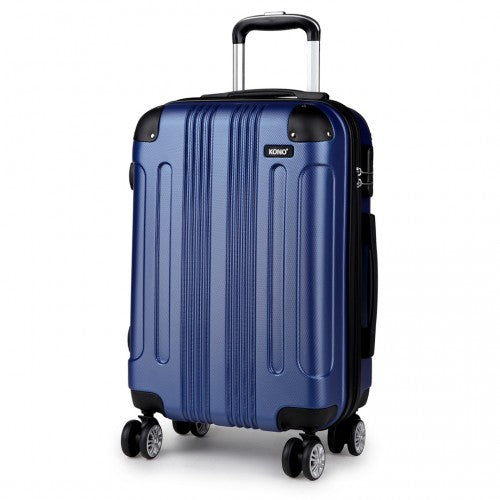 Kono 24 Inch Abs Hard Shell Suitcase Luggage - Navy